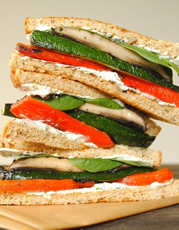 Seasonal Grilled Vegetable Sandwich & Pasta Salad