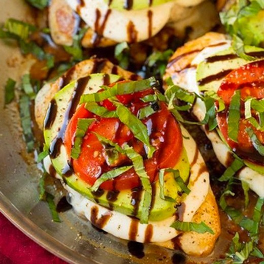 Avocado Caprese Skillet Chicken