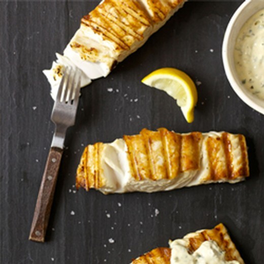 Grilled Halibut with Orange Remoulade