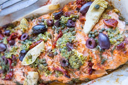 Mediterranean Salmon in Parchment Paper