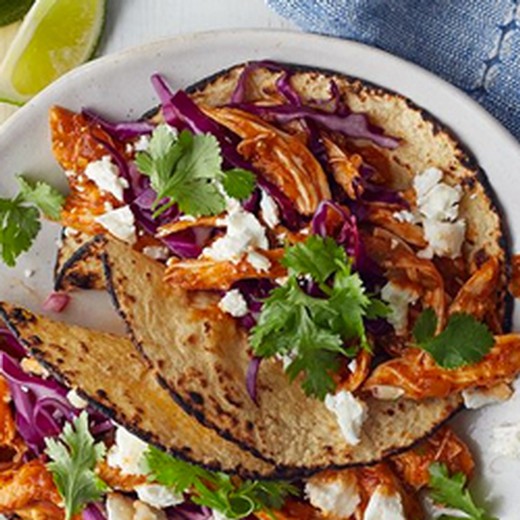 Spicy Chicken Soft Tacos with Goat Cheese